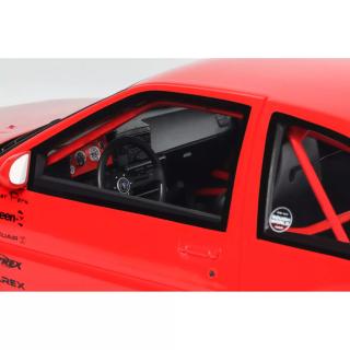 Toyota AE86 Sprinter Trueno Widebody Ferrari Rosso Corsa 1986 Otto Project Car OttO mobile 1:18 Resinemodell (Türen, Motorhaube... nicht zu öffnen!)